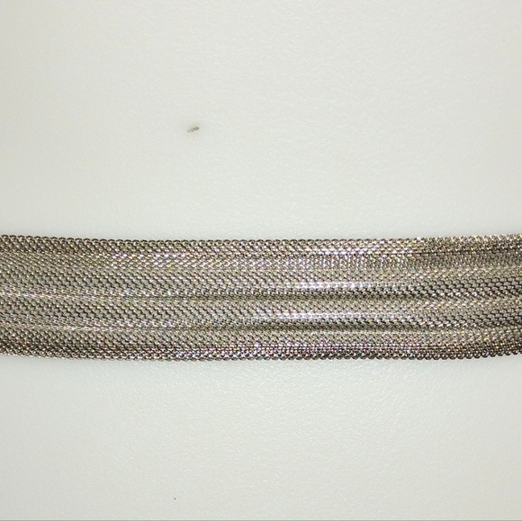 VINTAGE SILVER METAL MESH BELT main image 8